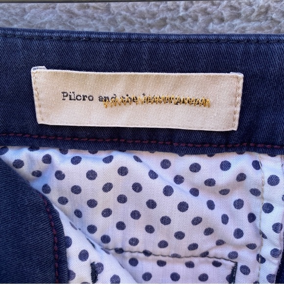 Pilcro and the Letterpress Fit Hyphen Navy Pinstripe Pant Trousers Sz 25 - Picture 11 of 14